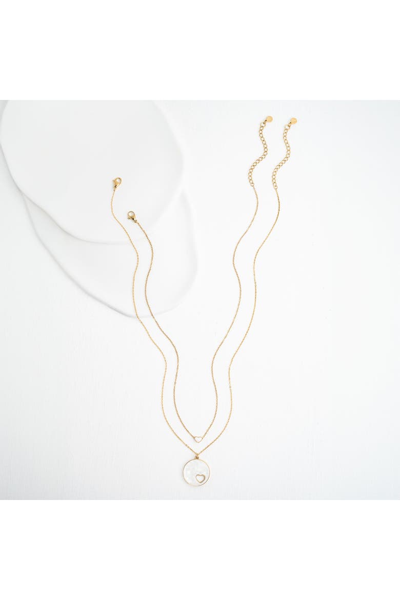 Journey Together Necklace Set in Mother of Pearl, Alternate, color, White