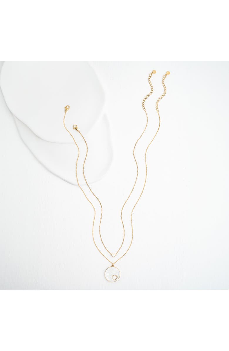 Starfish Project Journey Together Necklace Set in Mother of Pearl, Alternate, color, White