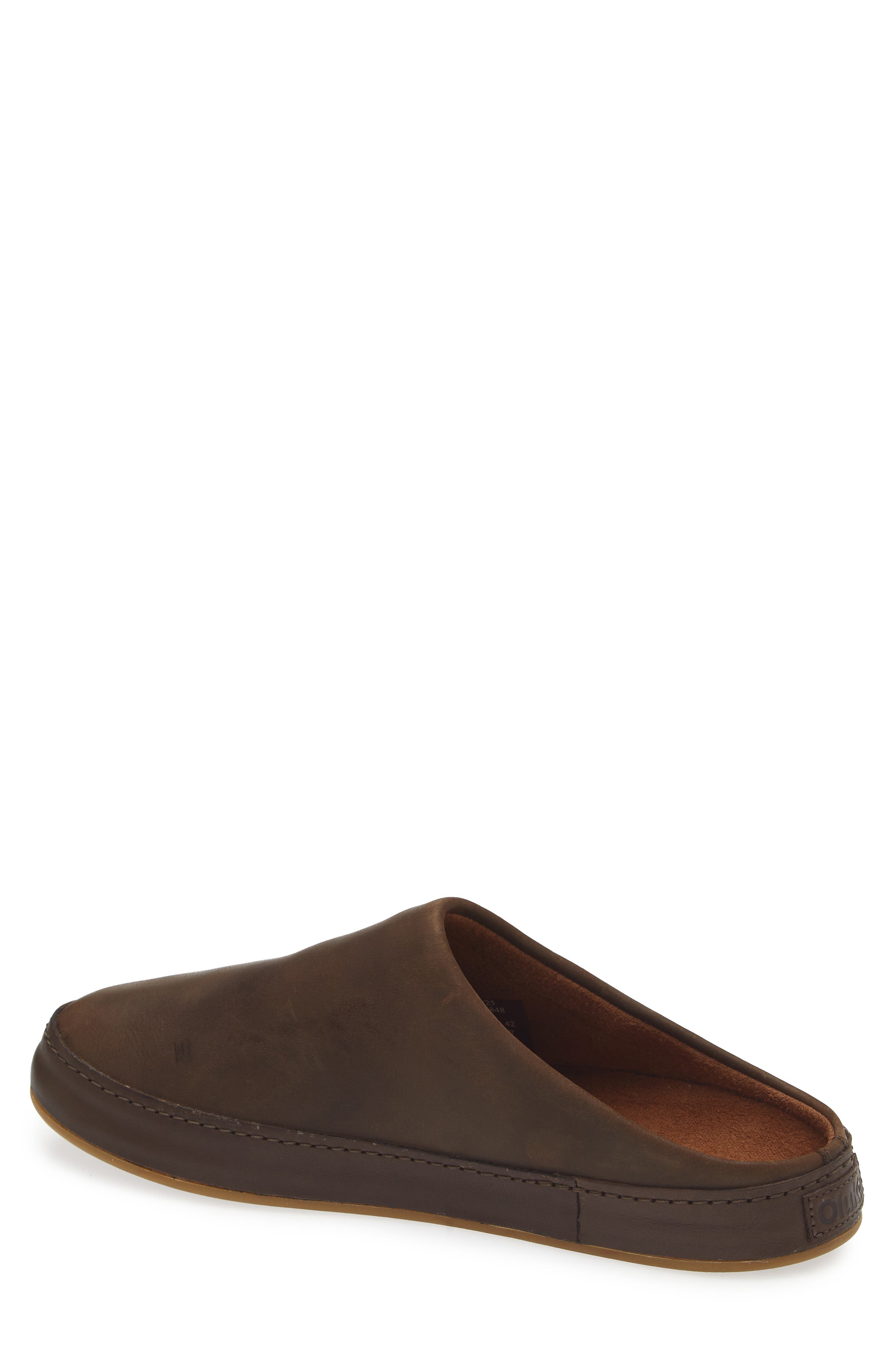 OluKai Ku'u Leather Mule, Alternate, color, Dark Java/ Dark Java