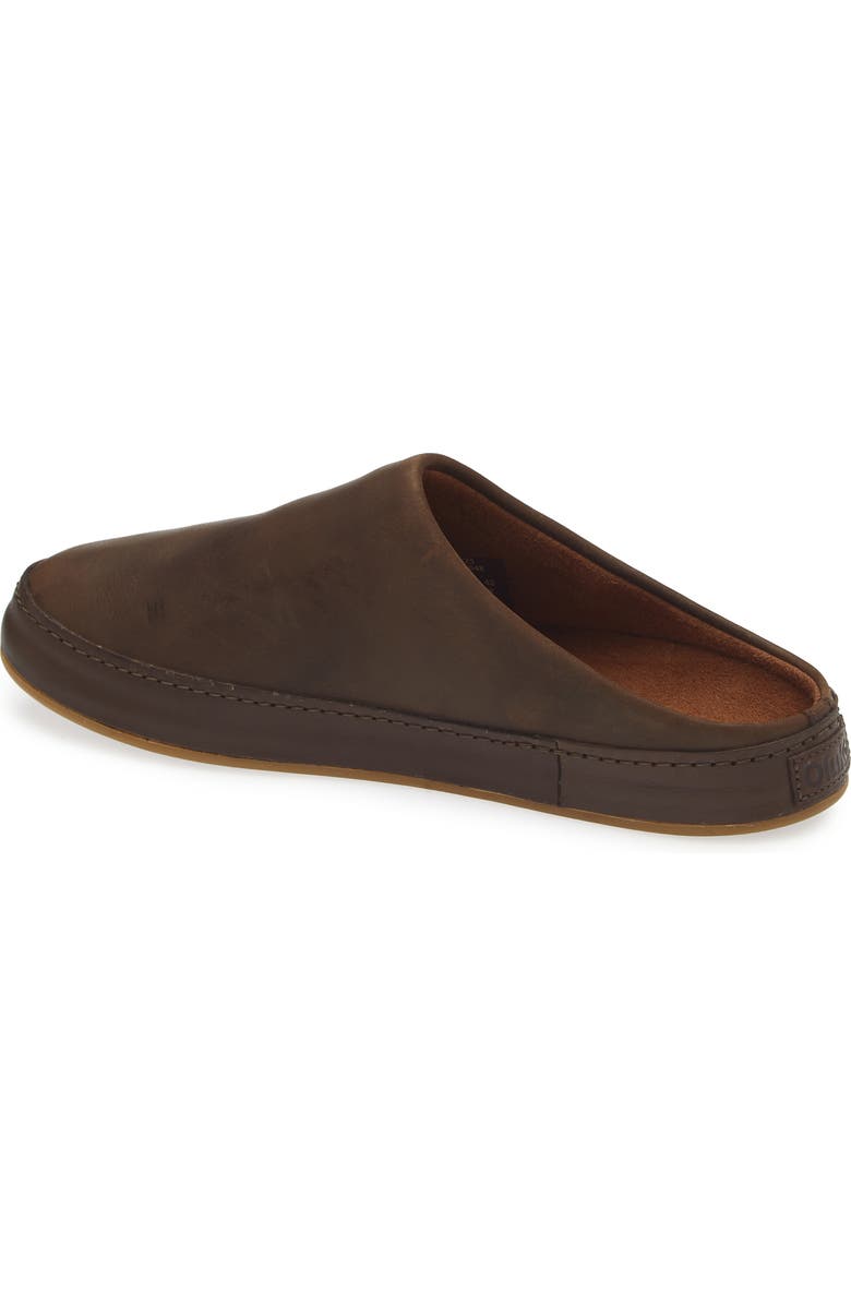 OluKai Ku'u Leather Mule, Alternate, color, Dark Java/ Dark Java