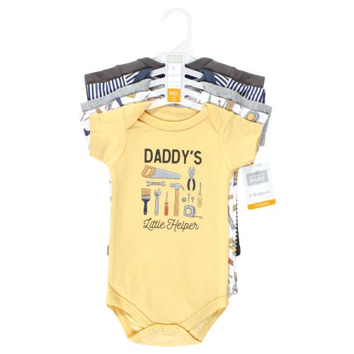 Hudson Baby Essential Cotton Bodysuits 5-piece Set In Multi