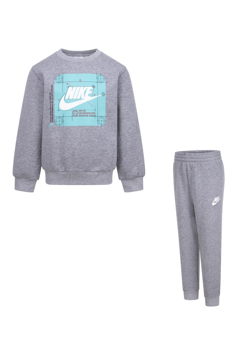Kids' Sportswear Future Utility Sweatshirt & Joggers Set, Main, color, DARK GREY HEATHER