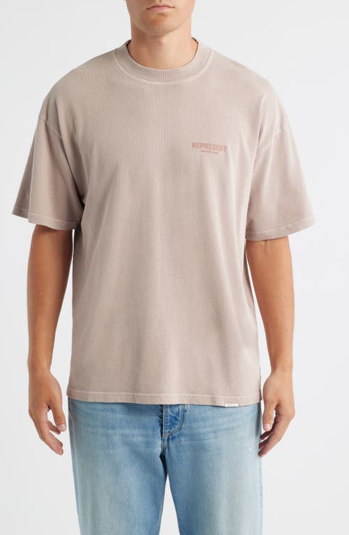 Represent Owners' Club Cotton Logo Graphic T-shirt In Gray