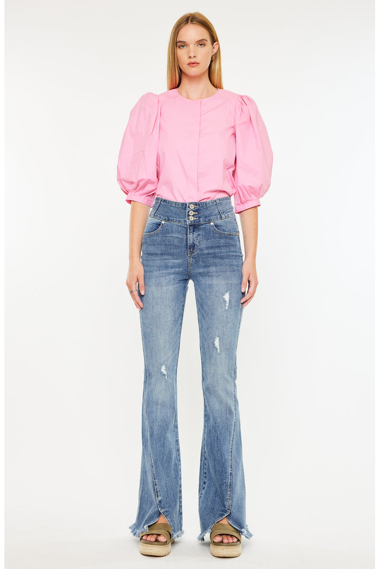 Miranda Ultra High Rise Flare Jeans, Main, color, Medium Wash