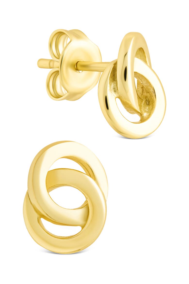 Yardley Interlocking Circle Stud Earrings, Main, color, GOLD