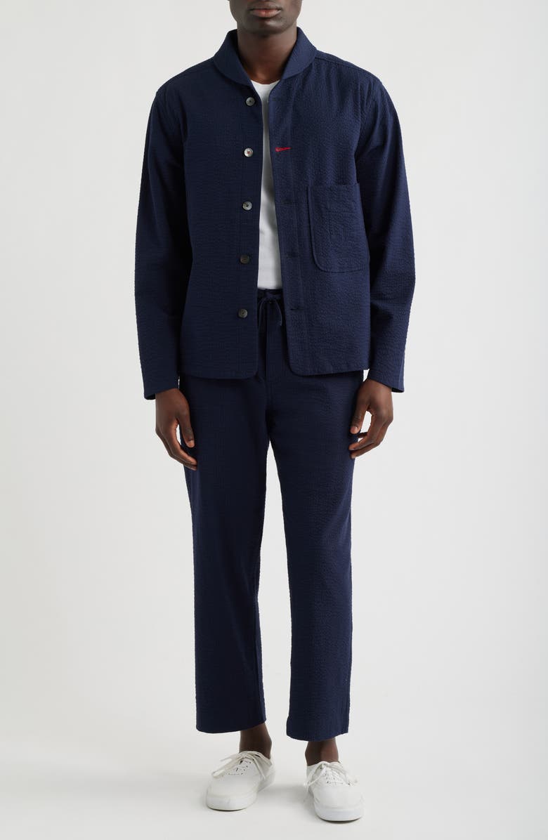 Imperfects Mr. Lynch's Seersucker Shirt Jacket, Alternate, color, Dark Navy