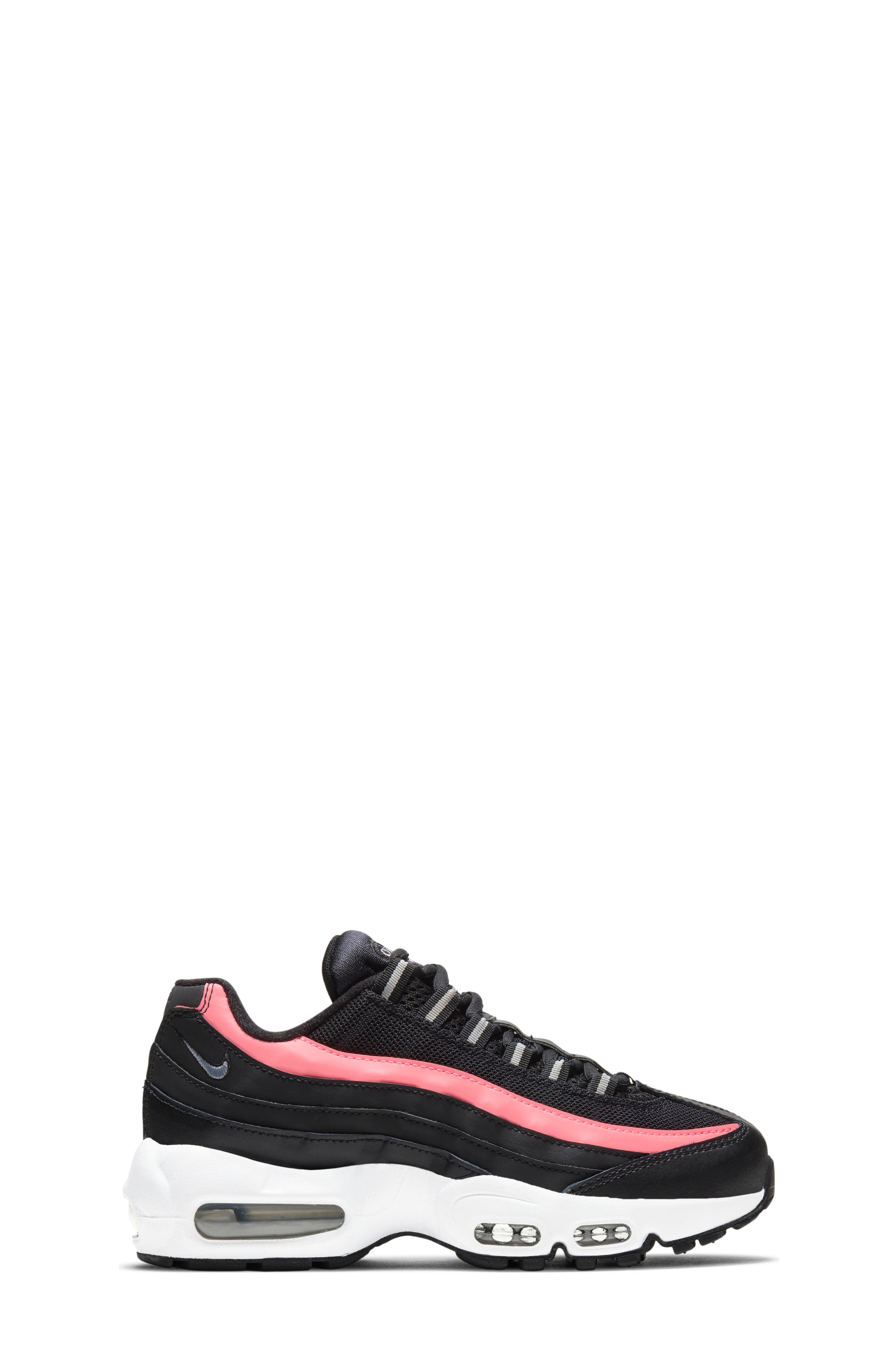 Kids' Air Max 95 Recraft GS Sneaker, Alternate, color, BLACK/ SILVER/ SUNSET PULSE
