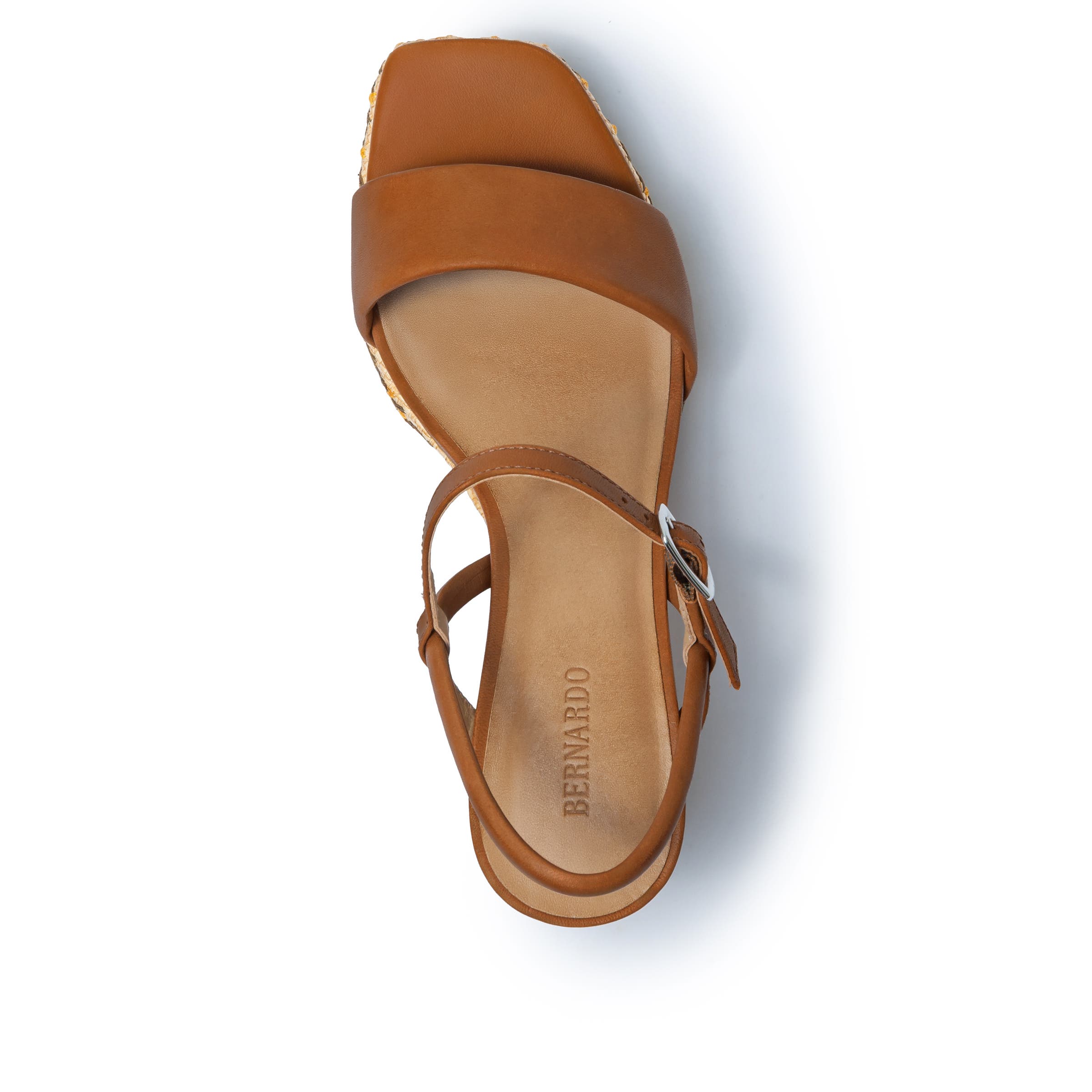 Bernardo Footwear Canto Embrodiery Platform Sandal, Alternate, color, Luggage