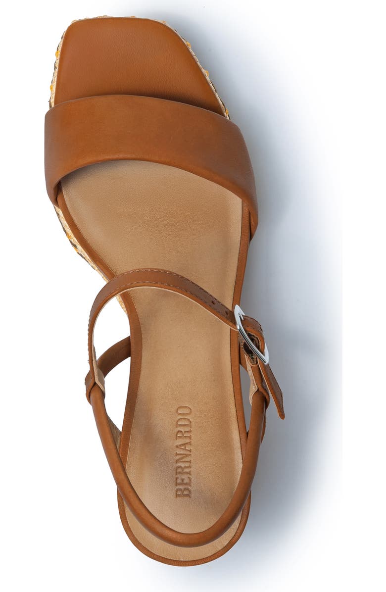 Bernardo Footwear Canto Embrodiery Platform Sandal, Alternate, color, Luggage