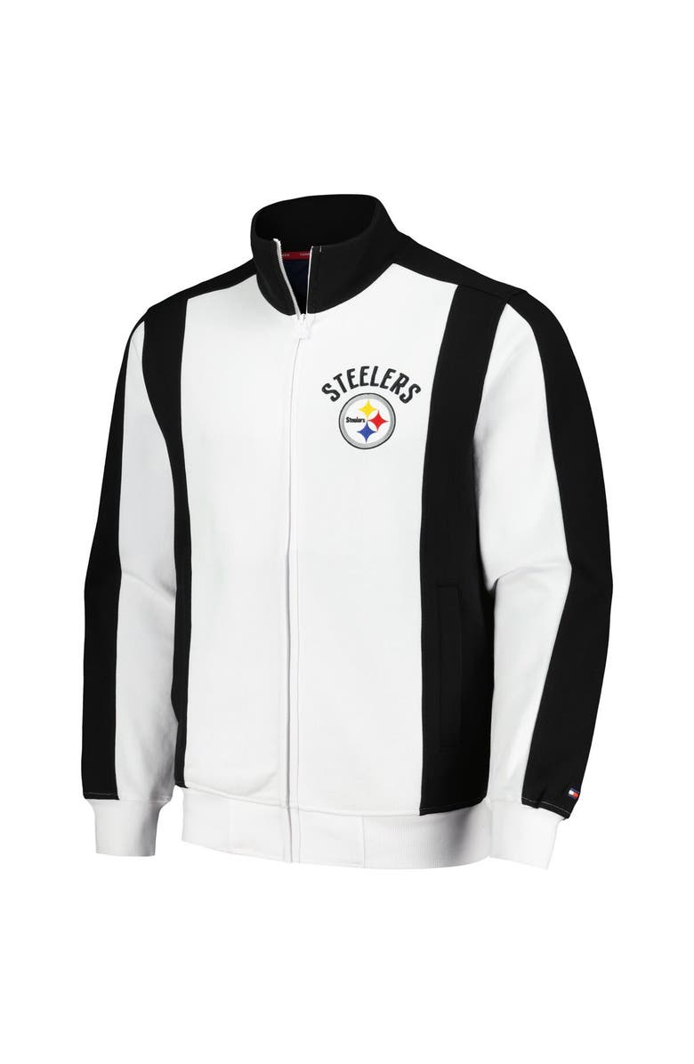 Tommy Hilfiger Men's Tommy Hilfiger White/Black Pittsburgh Steelers Nolan Full-Zip Track Jacket, Alternate, color, 
