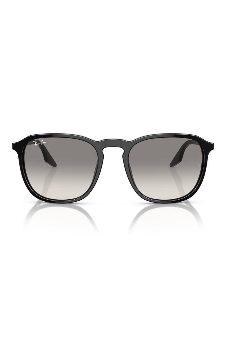 55mm Square Sunglasses, Main, color, BLACK