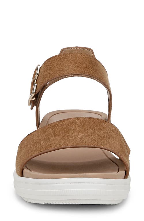 Dr. Scholl's Time Off Sky Ankle Strap Platform Sandal In Honey Brown
