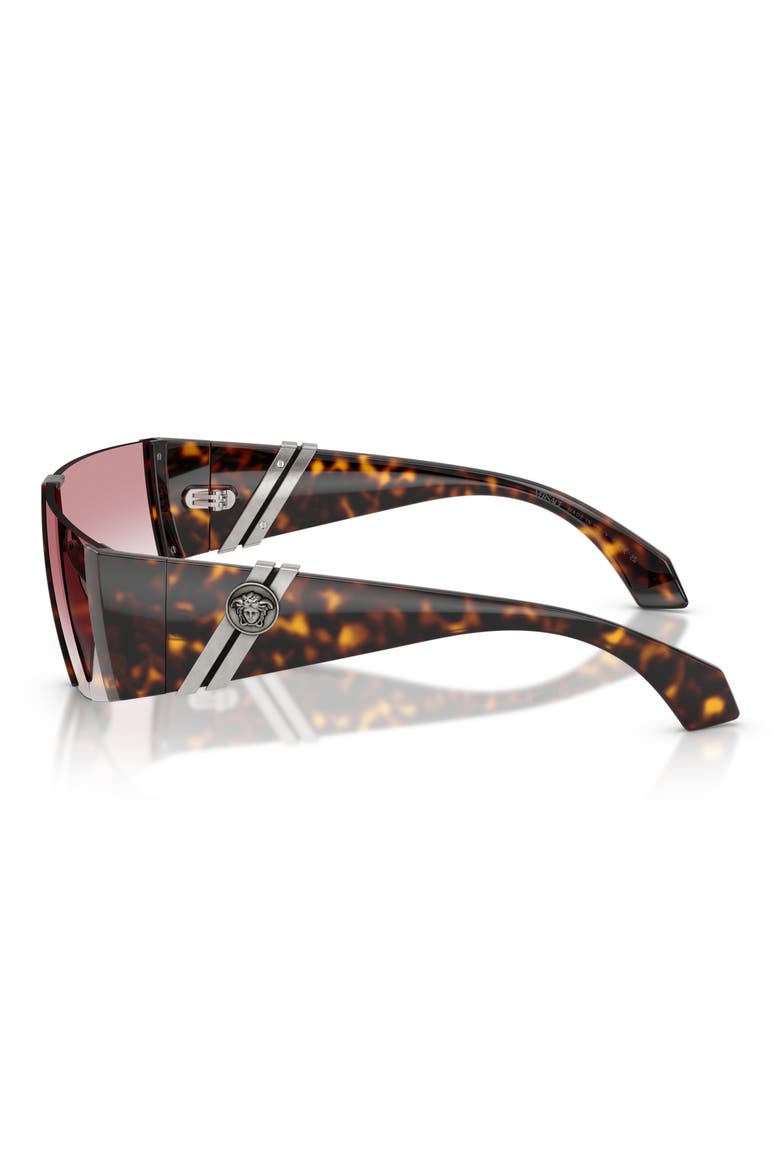 136mm Rectangular Sunglasses, Alternate, color, HAVANA / CLEAR GRADIENT PINK