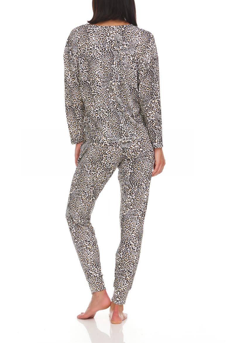 Trina Animal Print Pajamas, Alternate, color, IVORY