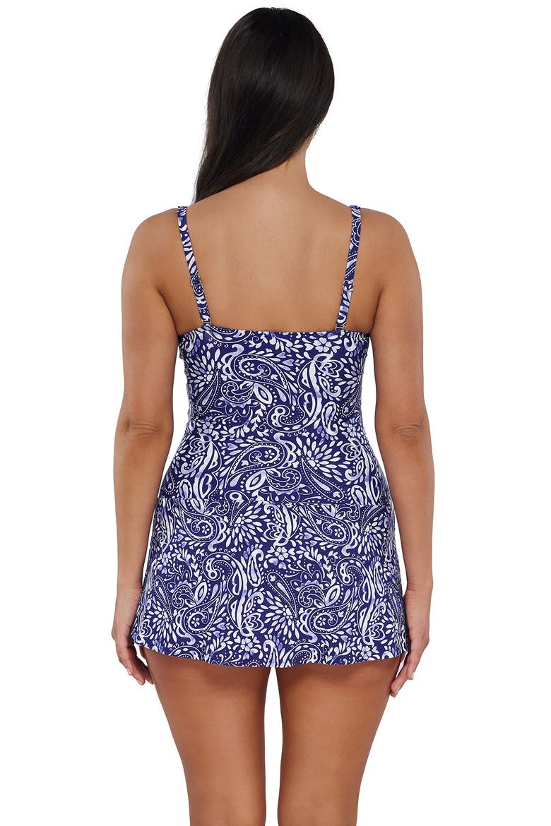 Sienna Swim Dress, Alternate, color, Marina
