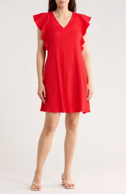 V-Neck A-Line Dress