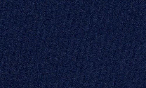 Adrianna Papell Tie Waist Knit Crepe Jumpsuit In Navy Sateen/ivory