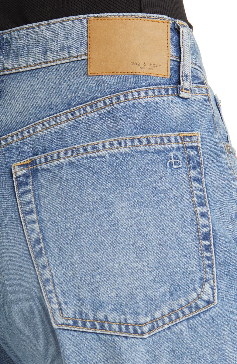 rag & bone Andi Raw Hem High Waist Ankle Wide Leg Jeans, Alternate, color, 