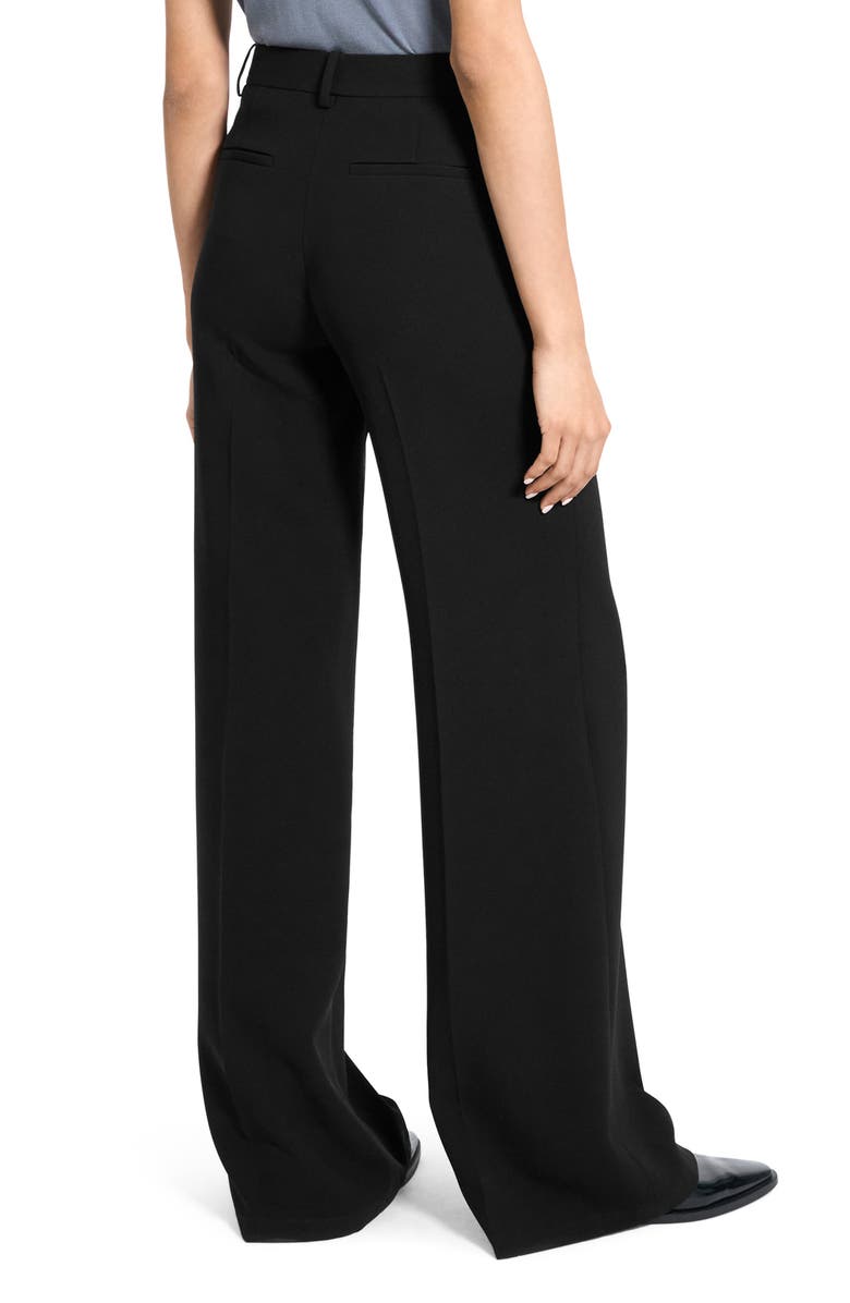 Theory Fluid Flare Leg Pants, Alternate, color, Black