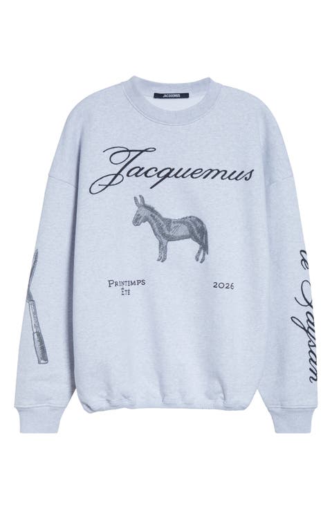 Le Sweatshirt Âne Embroidered Fleece Sweatshirt
