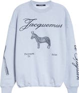 Jacquemus Le Sweatshirt Âne Embroidered Fleece Sweatshirt