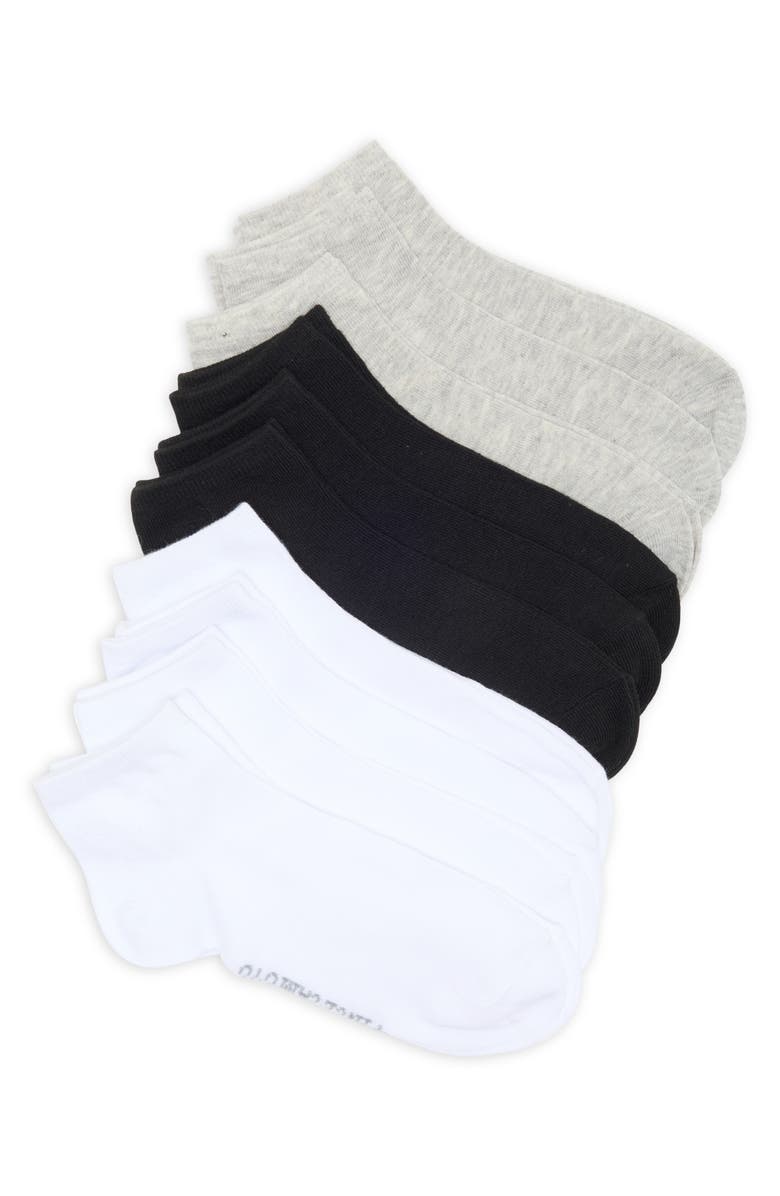 Vince Camuto 10-Pack Assorted Solids Quarter Crew Socks, Main, color,