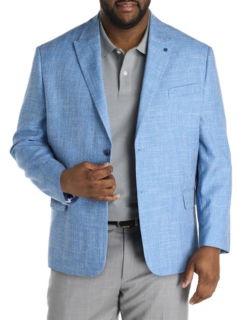 Big & Tall Mixed Media Jacket-Relaxer Sport Coat