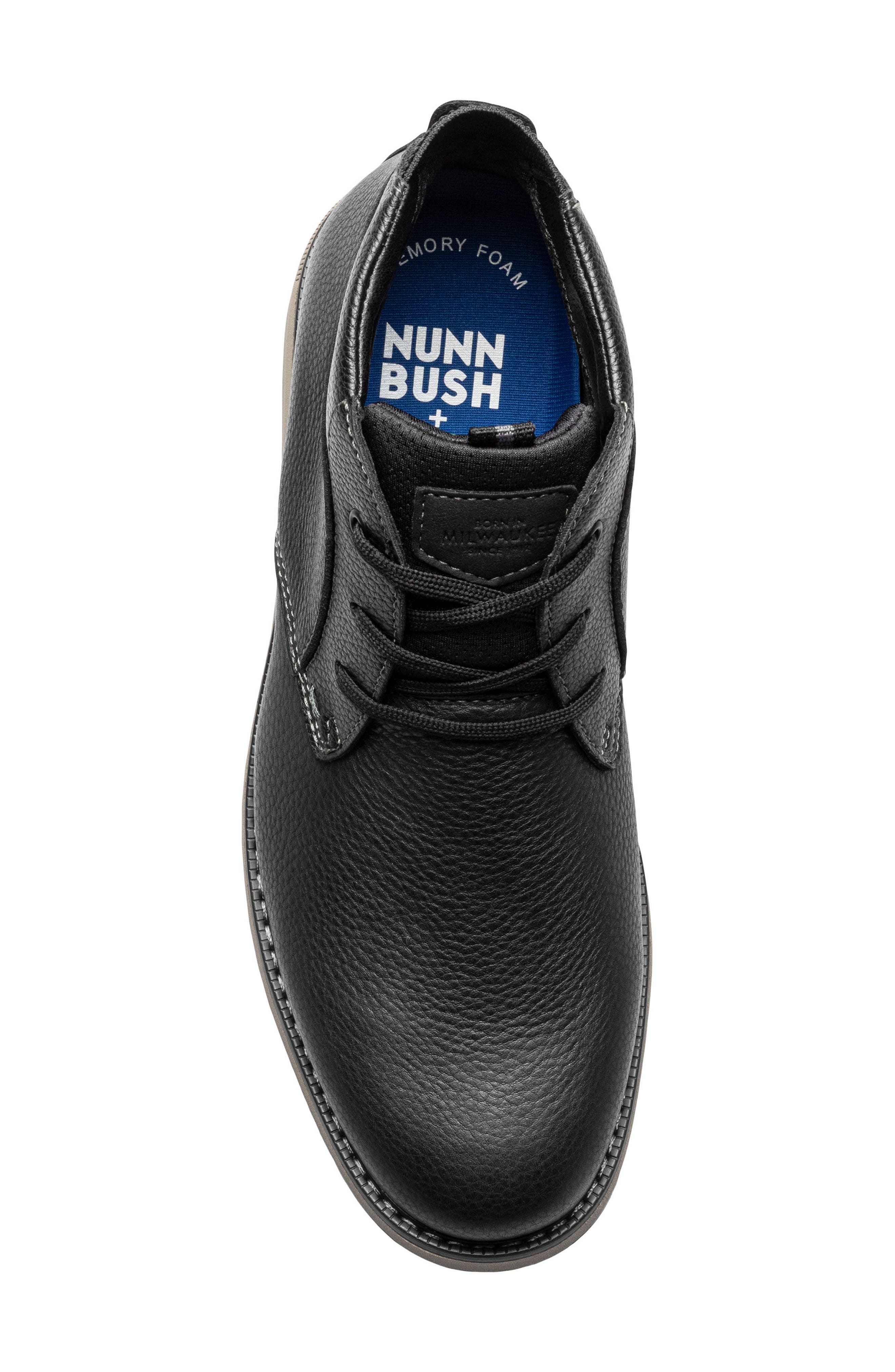 NUNN BUSH Otto Plain Toe Chukka Boot - Wide Width Available, Alternate, color, Black Tumbled