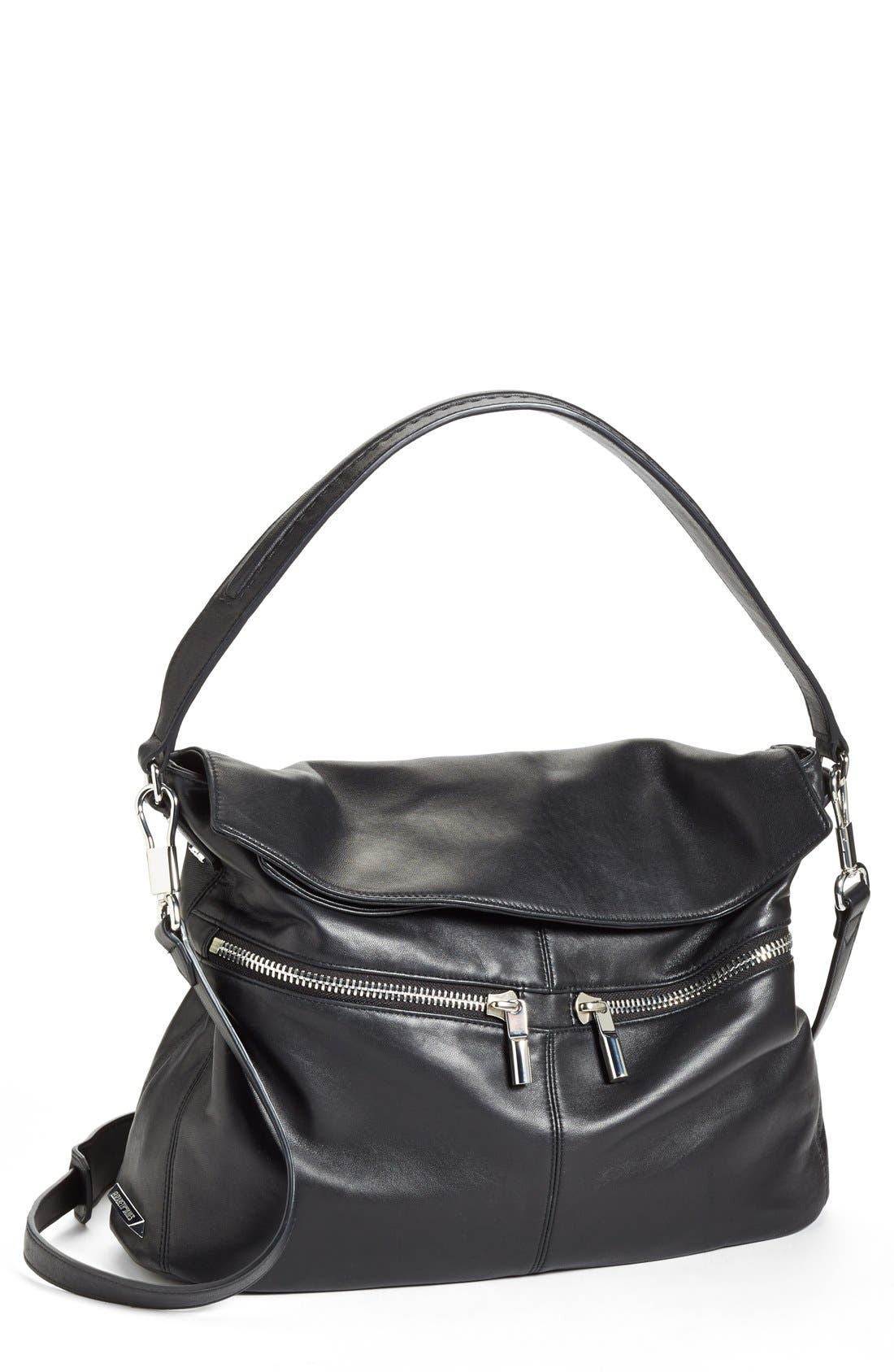 'Pyramid' Hobo, Main, color, BLACK