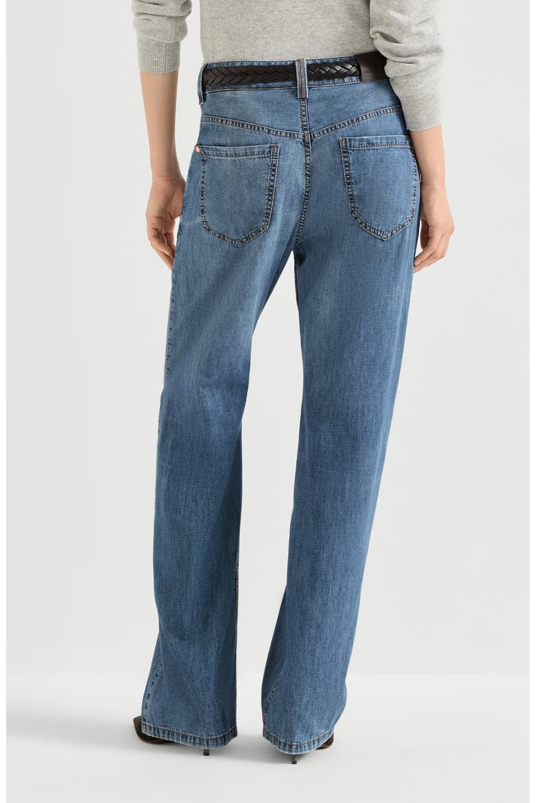 Lightweight denim contemporary loose trousers, Alternate, color, Denim
