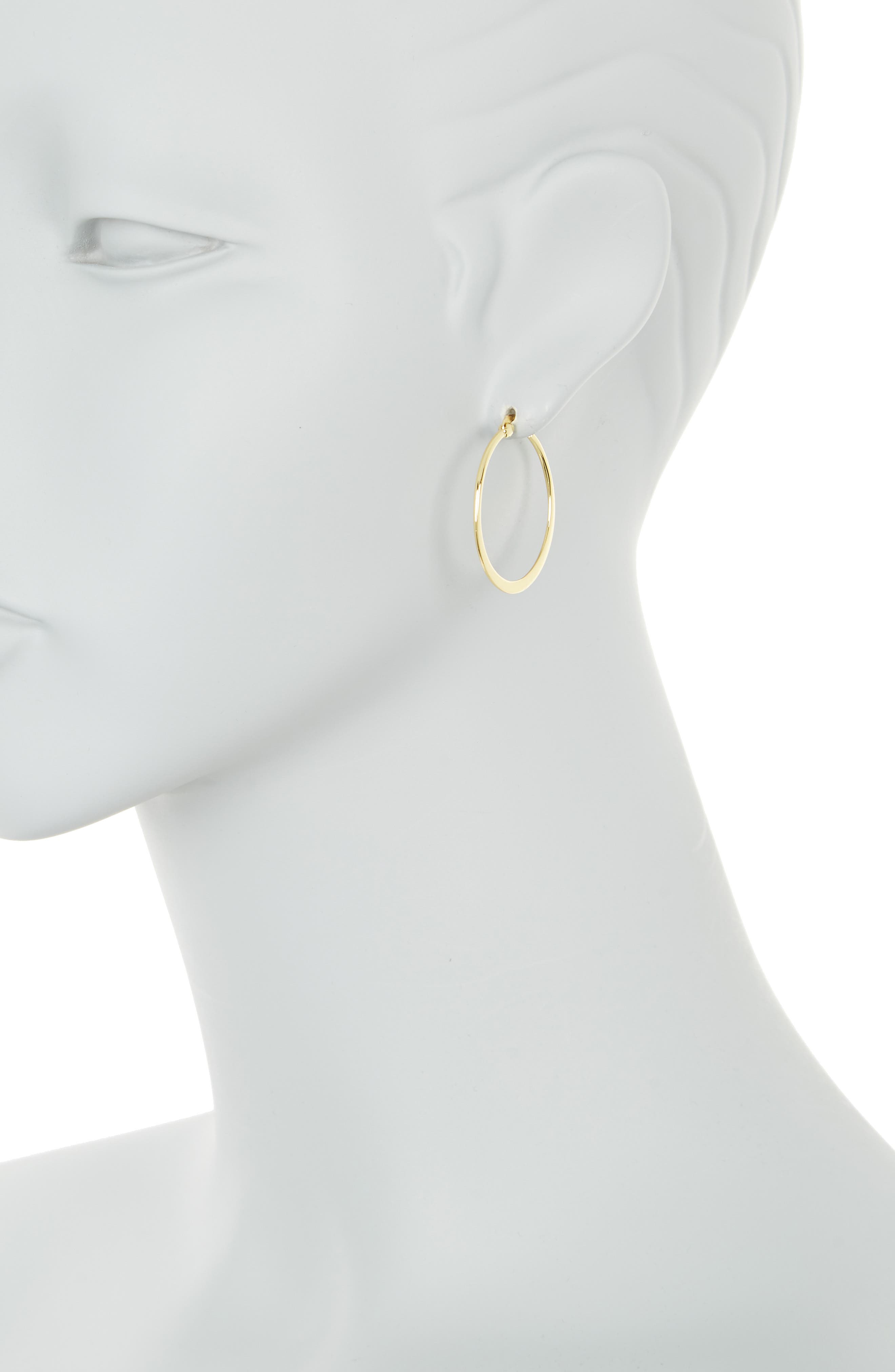 Large Flat Hoop Earrings