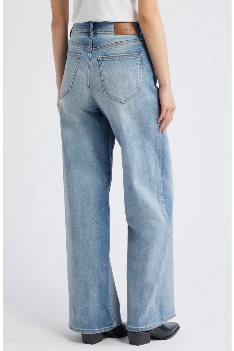 Ripped High Waist Wide Leg Jeans, Alternate, color, MEDIUM