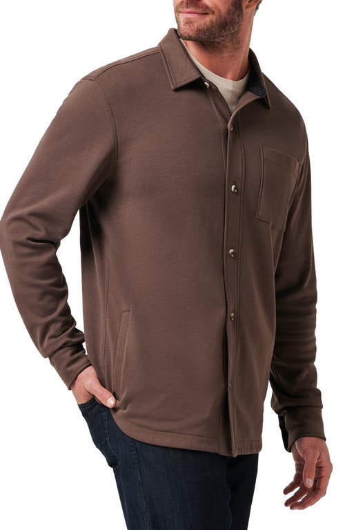 Travismathew Cloud Shirt Jacket In Chocolate