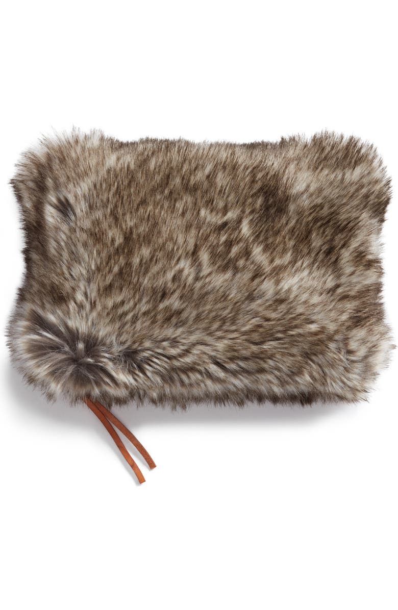 NORDSTROM AT HOME Cuddle Up Faux Fur Pouch, Main, color,