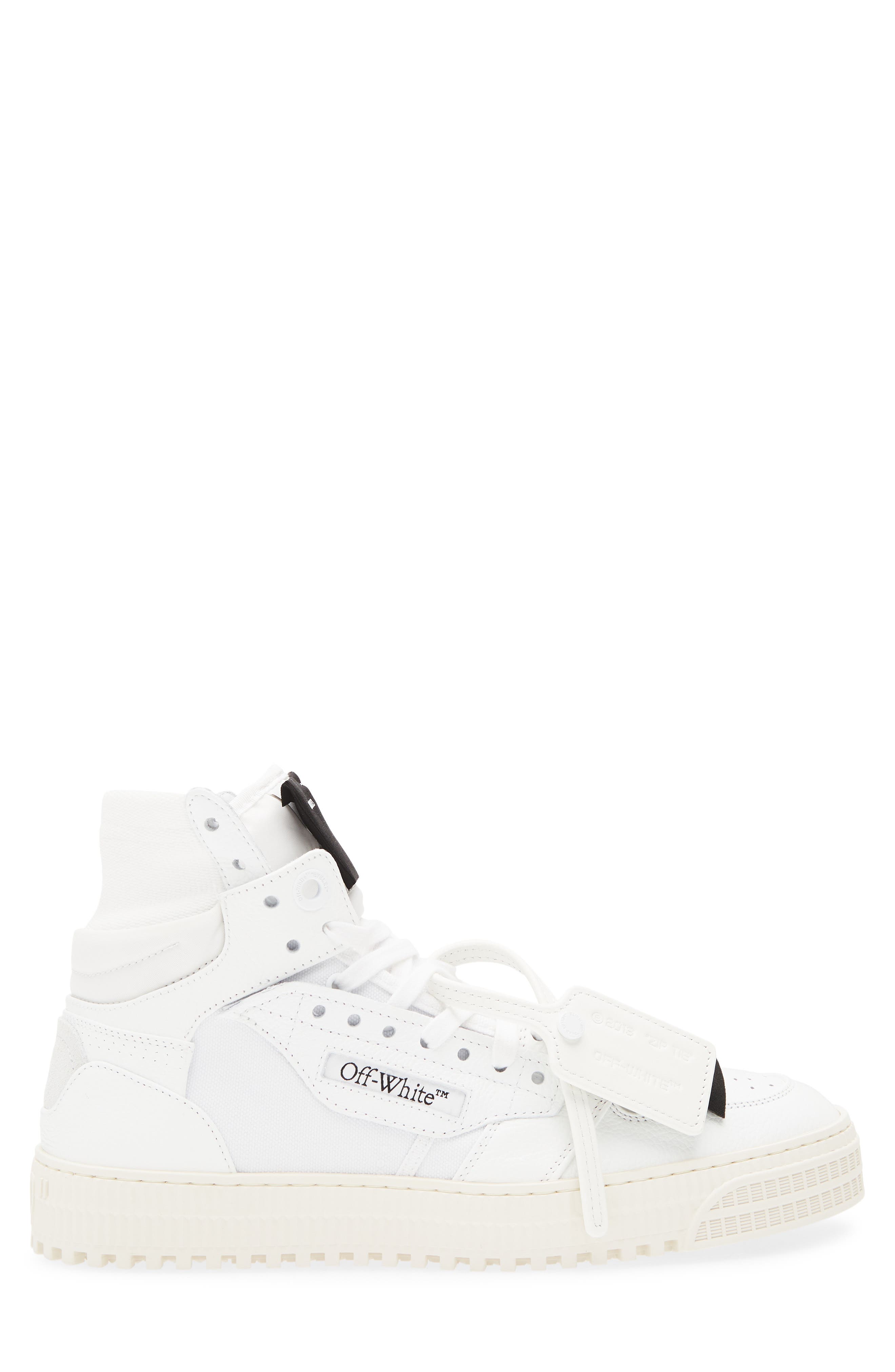 Off-White Off Court 3.0 High Top Sneaker, Alternate, color, Black And White
