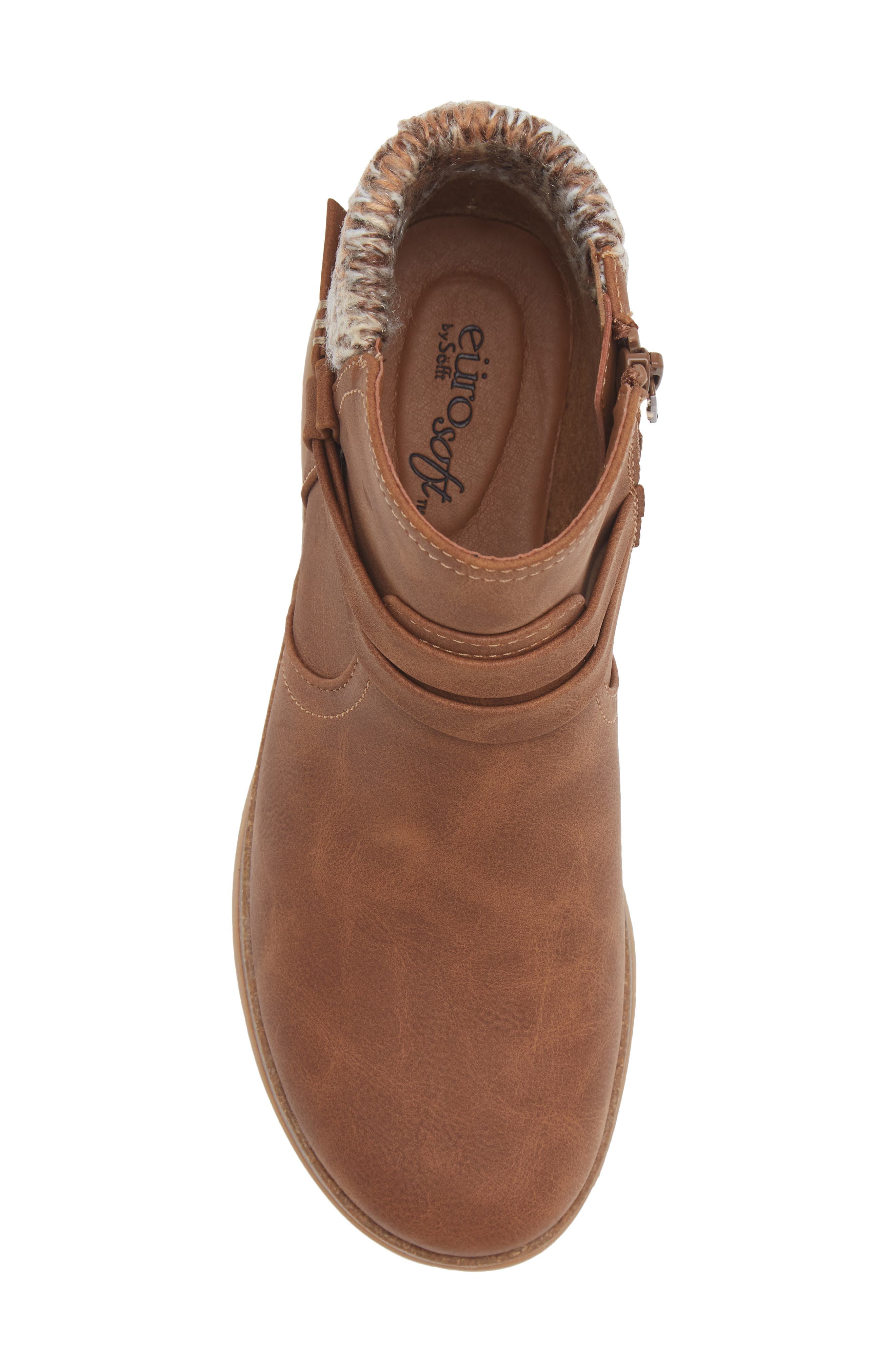 Lilith Faux Leather Bootie, Alternate, color, WHISKEY/ DARK BROWN