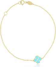 The Lovery Fine Jewelry Turquoise Lucky Clover Bracelet