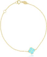 The Lovery Fine Jewelry Turquoise Lucky Clover Bracelet