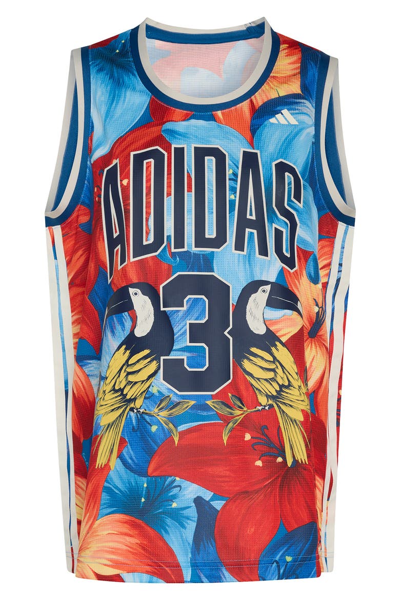 x FARM Rio Jersey Tank, Alternate, color, LIGHT BLUE/ CREAM/ MARINE