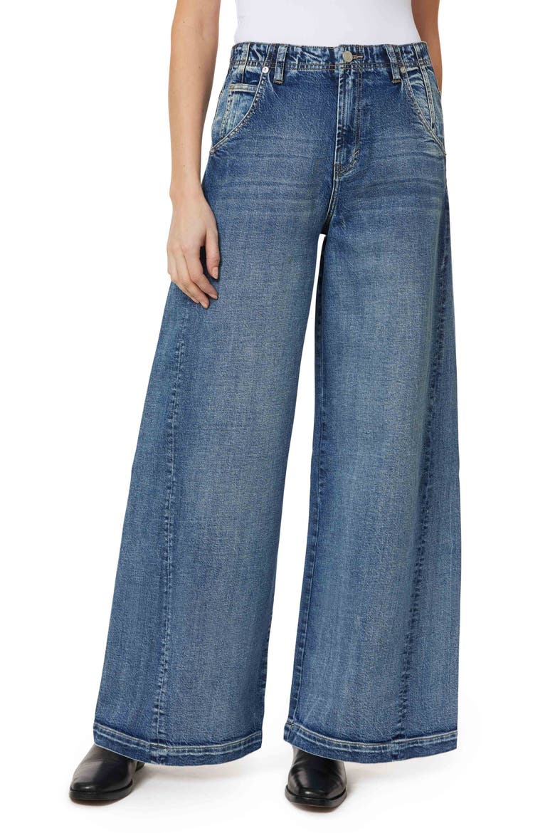 Relaxed Wide Leg Jeans, Main, color, MARINE