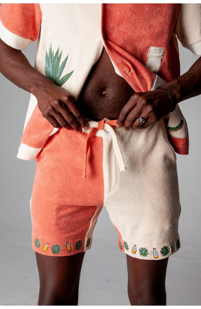 Tombolo '¡Gusanito!' Cabana Shorts, Alternate, color, Parchment/Pink Adobe