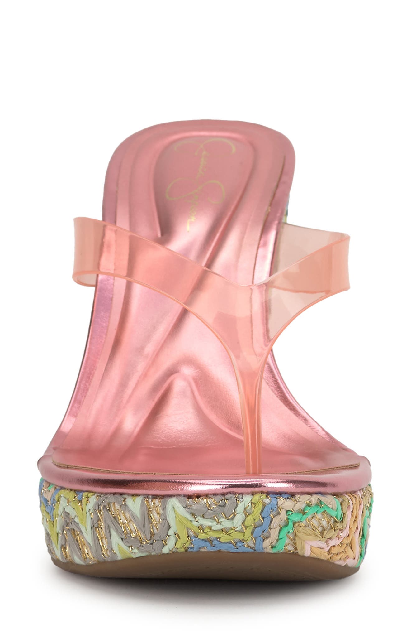 Jyseta Platform Wedge Flip Flop, Alternate, color, RED 01
