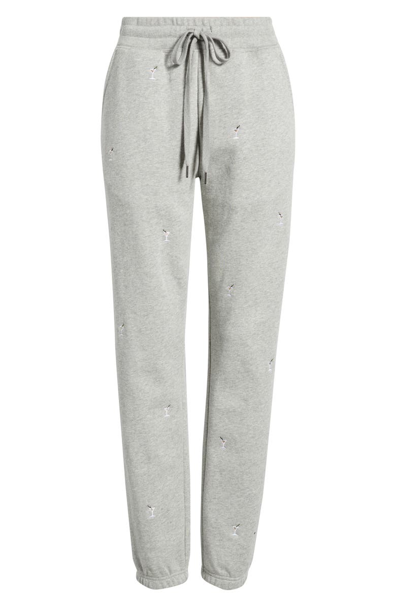 Rails Kingston Martini Embroidered Cotton Joggers, Alternate, color, Heather Grey Martini