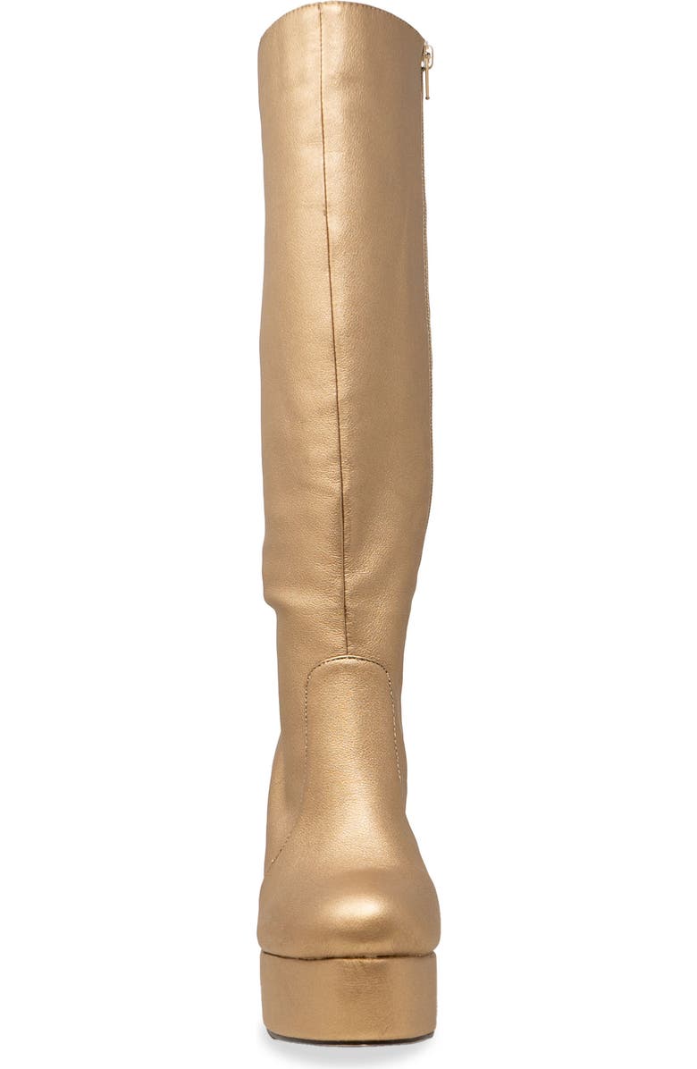 CHASE AND CHLOE Knee High Platform Boot, Alternate, color, Gold Metallic