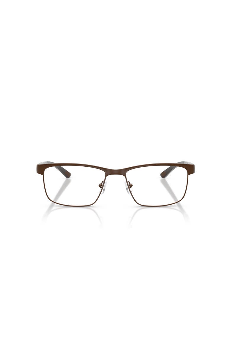 58mm Rectangle optical glasses, Alternate, color, Brown