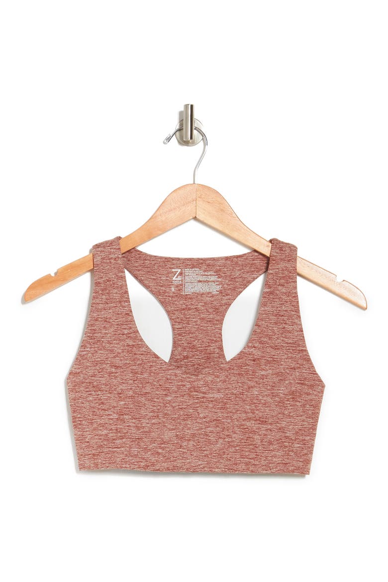Downtown Lounge Sports Bra, Alternate, color, RUST CHERRY