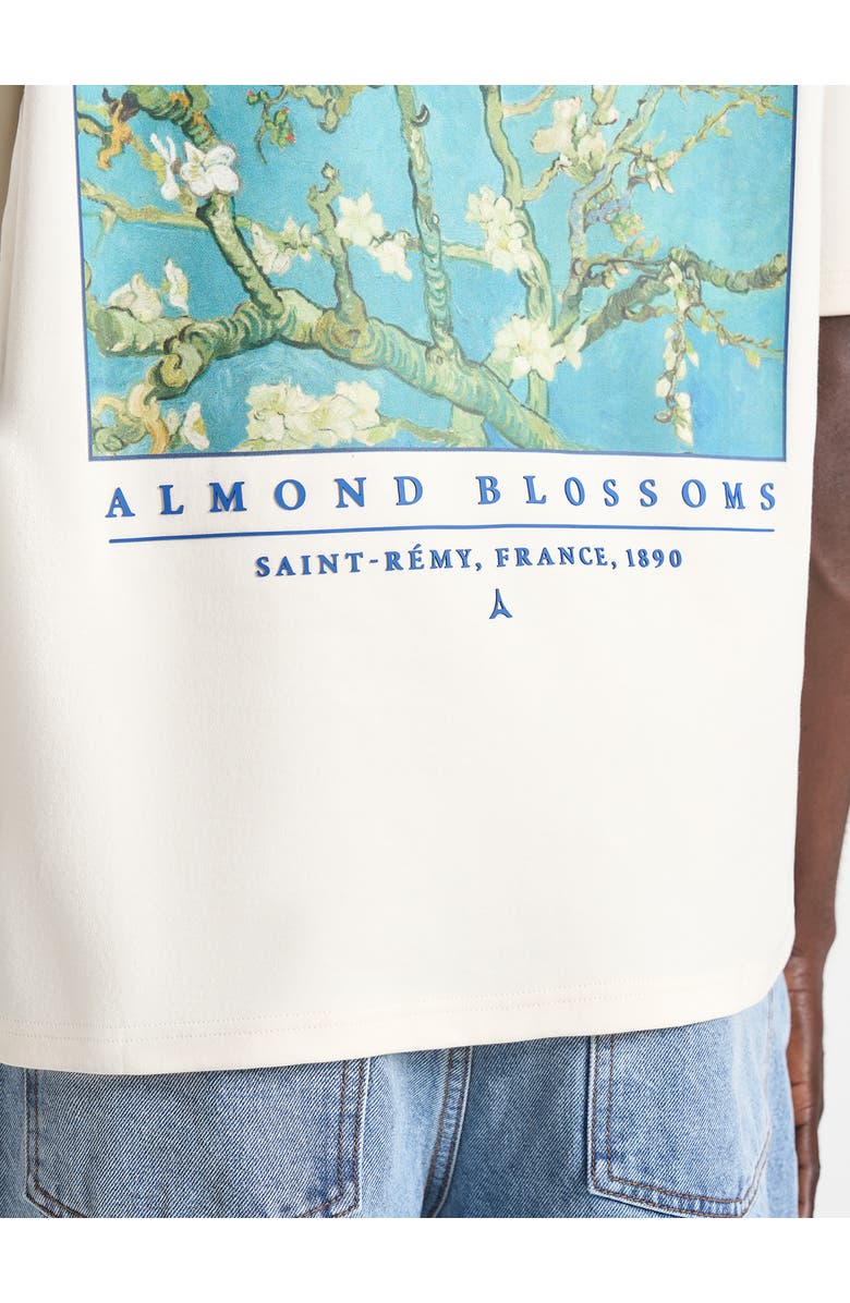 Manière De Voir Anders Almond Blossoms Cotton T-Shirt, Alternate, color, Cream