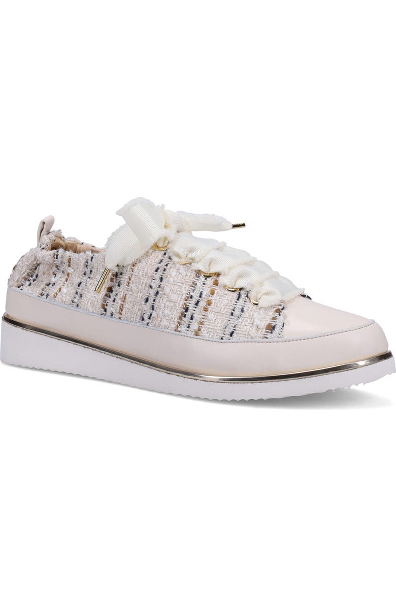 Ron White Tweed Boucle Novella Sneaker, Main, color, Fawn Multi