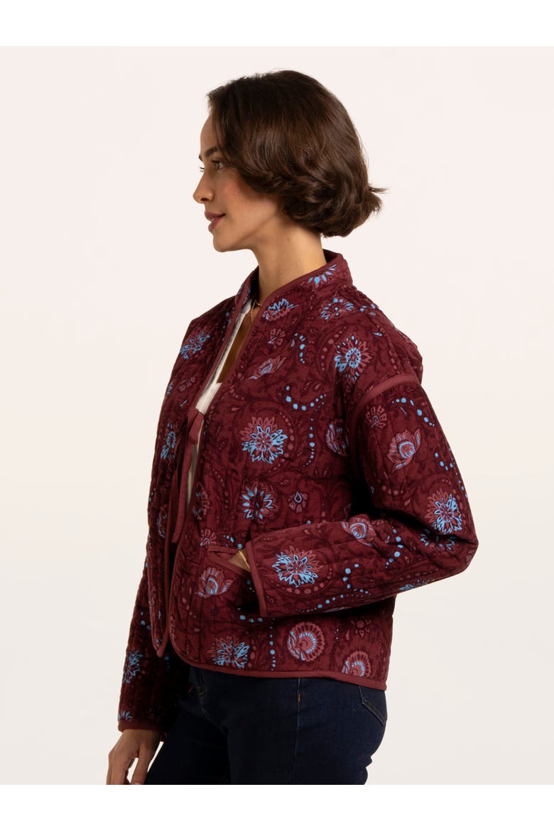 Plum Quilted Jacket, Alternate, color, Burgundy