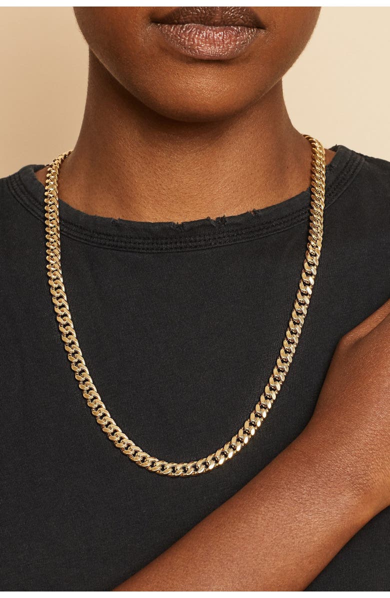 Oradina 14K Gold Estate Cuban Statement Chain Necklace, Alternate, color, Yellow Gold